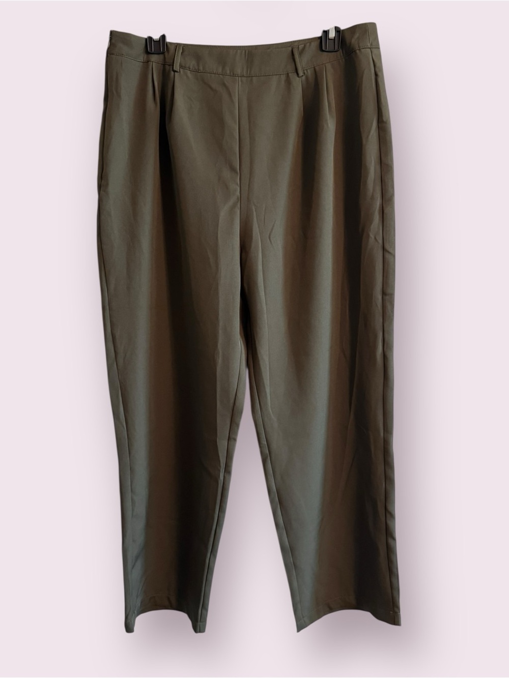 SHEIN Olive Green Straight Leg Trousers Size XL